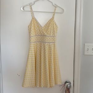 White and yellow sundress with flowers